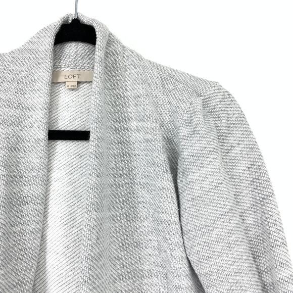 LOFT Women's Size XS Cardigan Sweater Jacket Open Front Long Sleeve Heather Gray - Picture 3 of 7